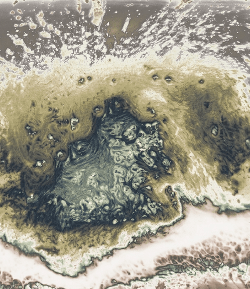 Satellite view of terrain analysed for mineral exploration targeting